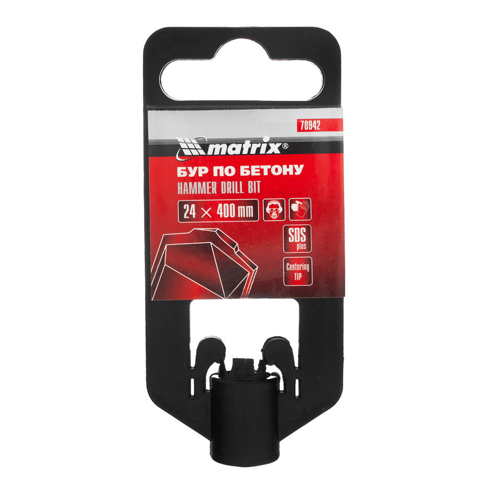 Бур по бетону, 24 х 400 мм, SDS Plus Matrix (70942)