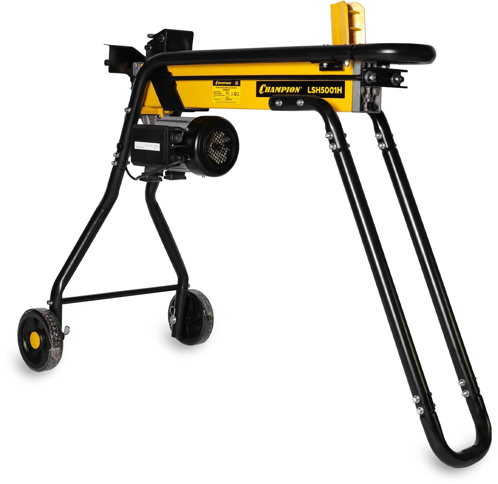 Дровокол CHAMPION LSH5001H (2,2кВт 5т 49,8кг высота1030мм,стойка+насадка для колки дров на 4 части) (LSH5001H)