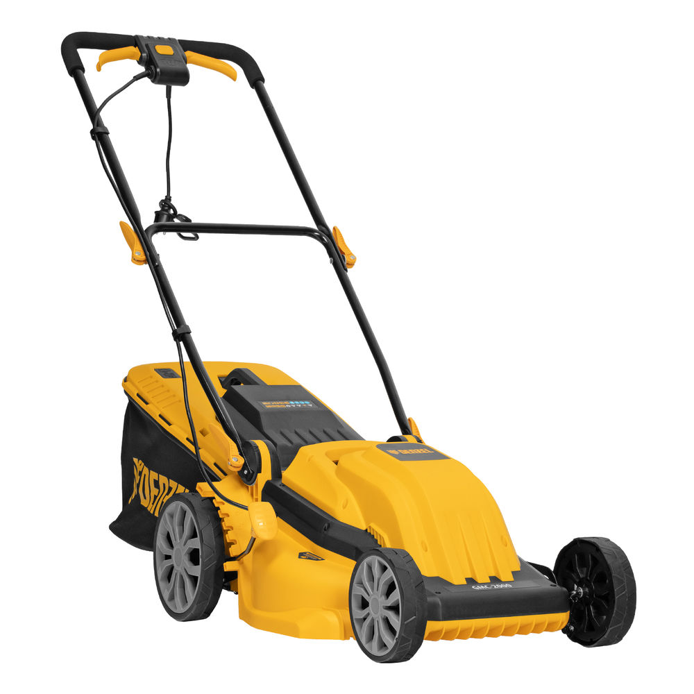 Газонокосилка электрическая GMC-2000, шир. 44см, 2000 Вт, 6 уров., травосб. 45 л Denzel (96630)