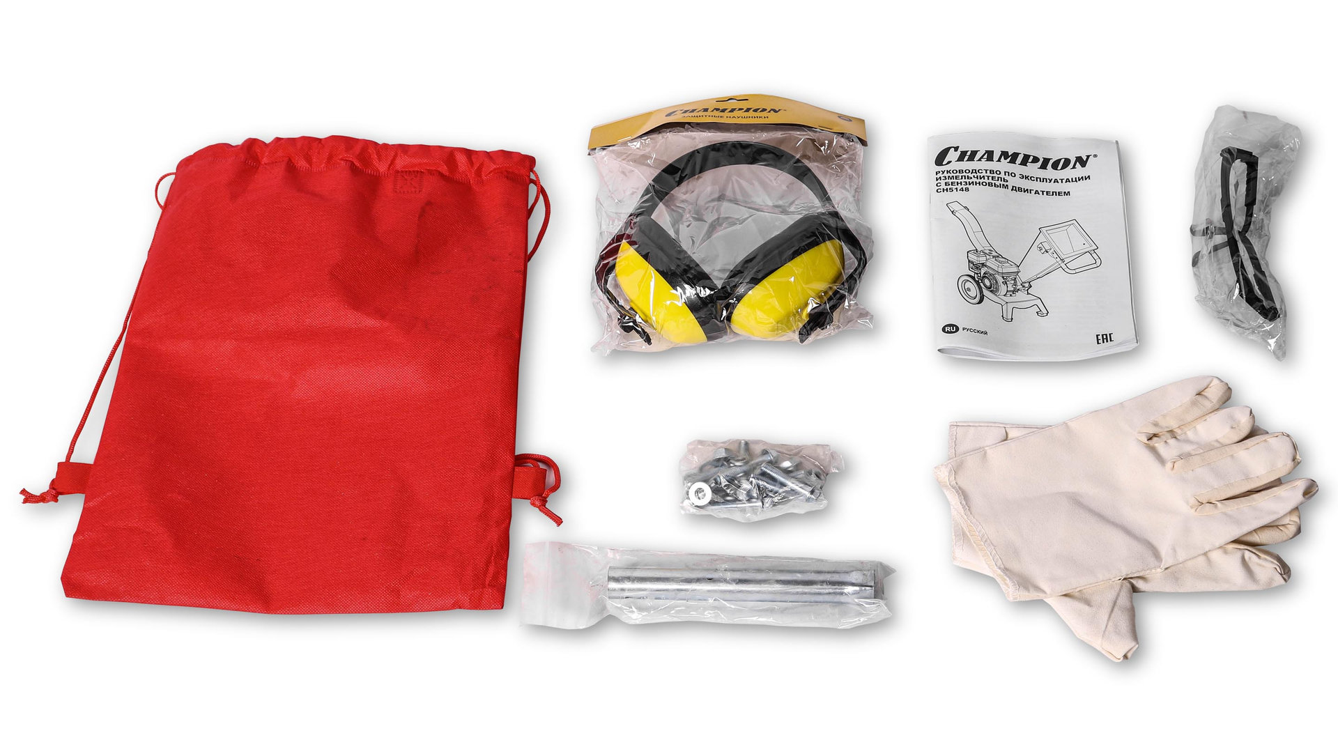 Измельчитель бензиновый PRO 4,8 кВт 196см? 40мм 45кг колеса CHAMPION CH5148