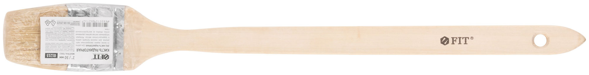 Кисть радиаторная, натуральная светлая щетина, деревянная ручка 2 (50 мм) (01215)