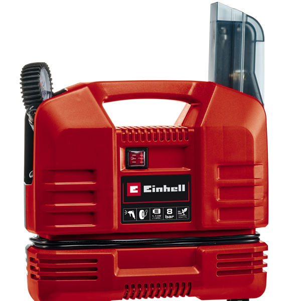 Компрессор портативный Einhell TC-AC 190 OF Set,1100Вт,8 бар,190 л/мин,безмасляный,вес 5 кг (4020660)