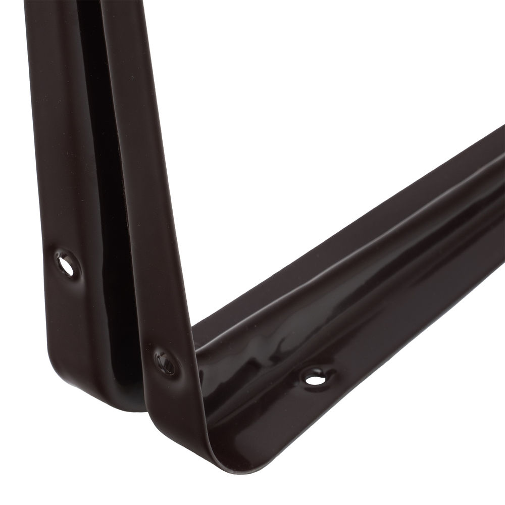 Кронштейн угловой с ребром, 250 х 300 мм, коричневый Сибртех (94027)