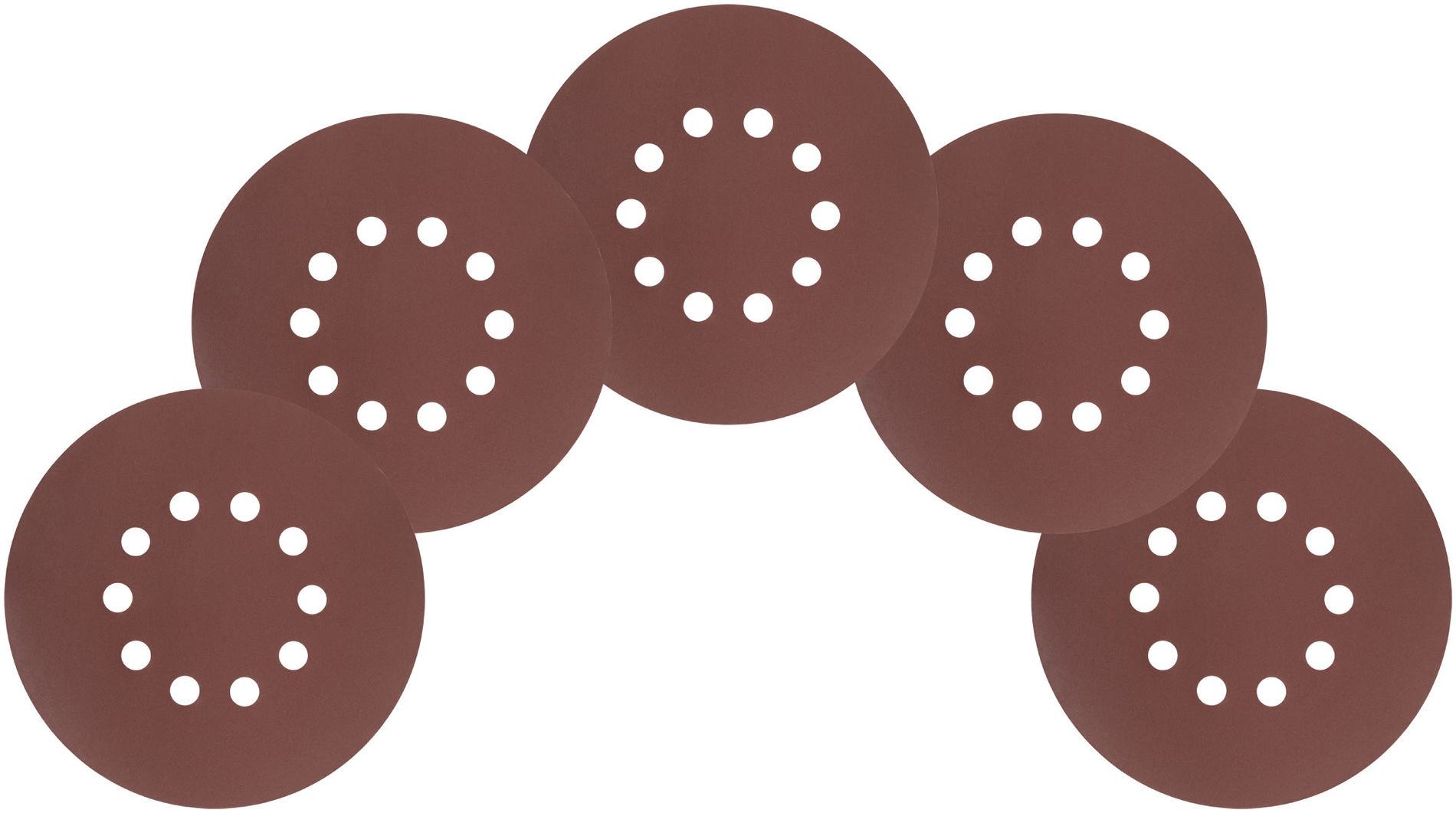 Круги шлифовальные с отверстиями (липучка), алюминий-оксидные, 225 мм, 5 шт. Р 320 (39900)