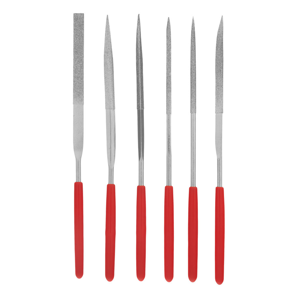 Набор надфилей алмазных, 140 х 50 х 3 мм, 6 шт Matrix