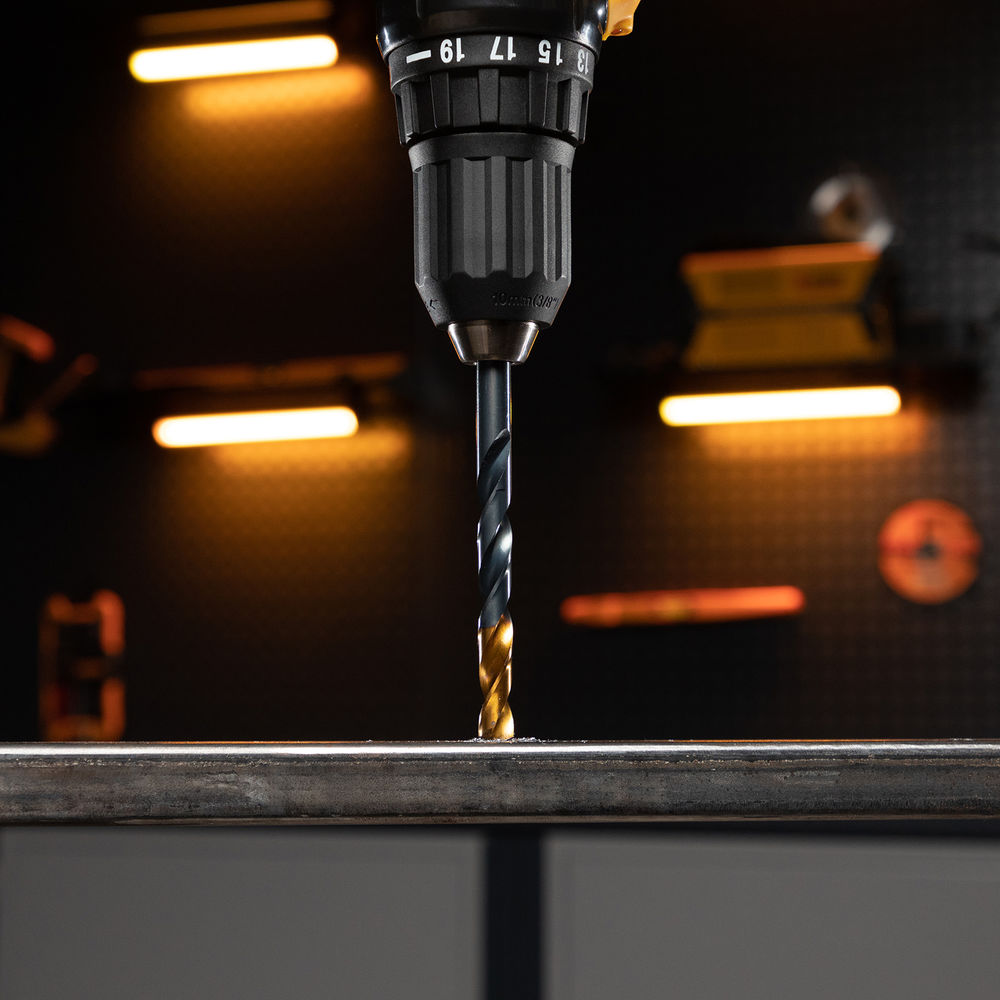 Набор сверл по металлу, 1-10 мм, HSS-Tin, Golden Tip, 19 шт Denzel (72321)