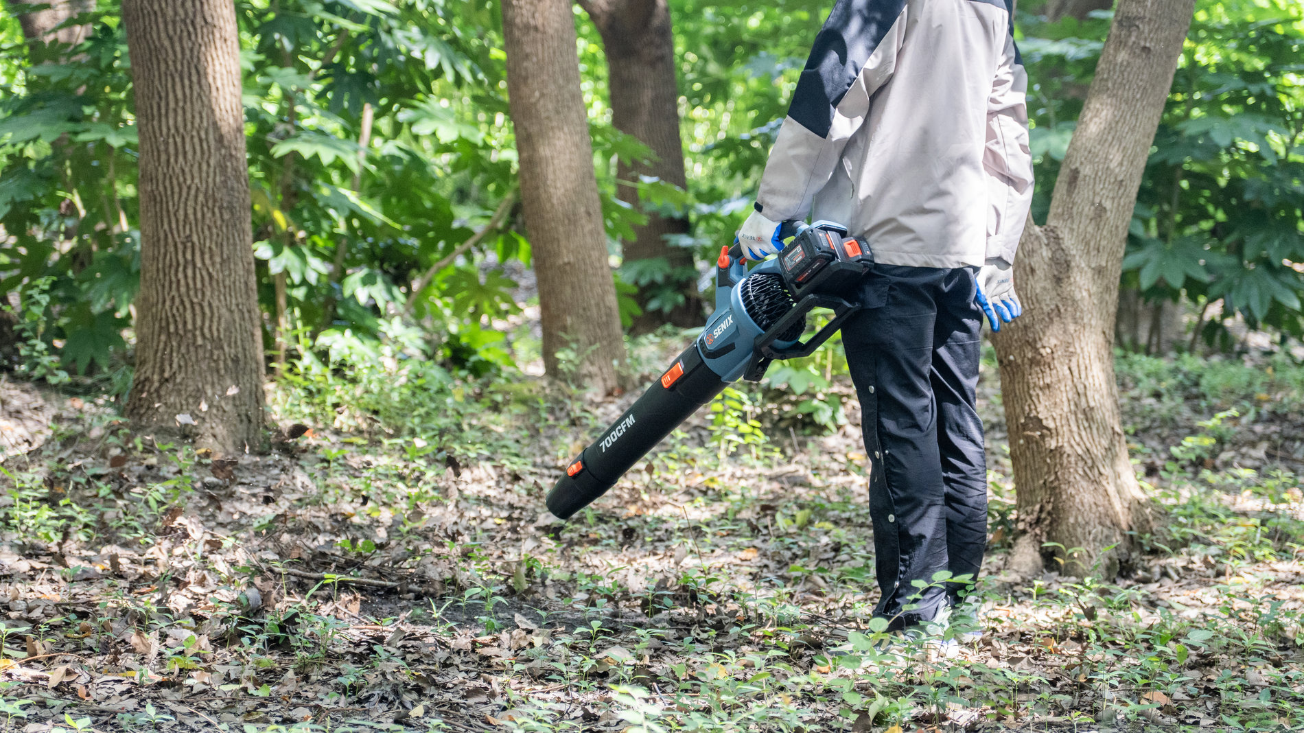 Воздуходувка аккумуляторная, 40В, 2 АКБ и ЗУ 2X2 20V