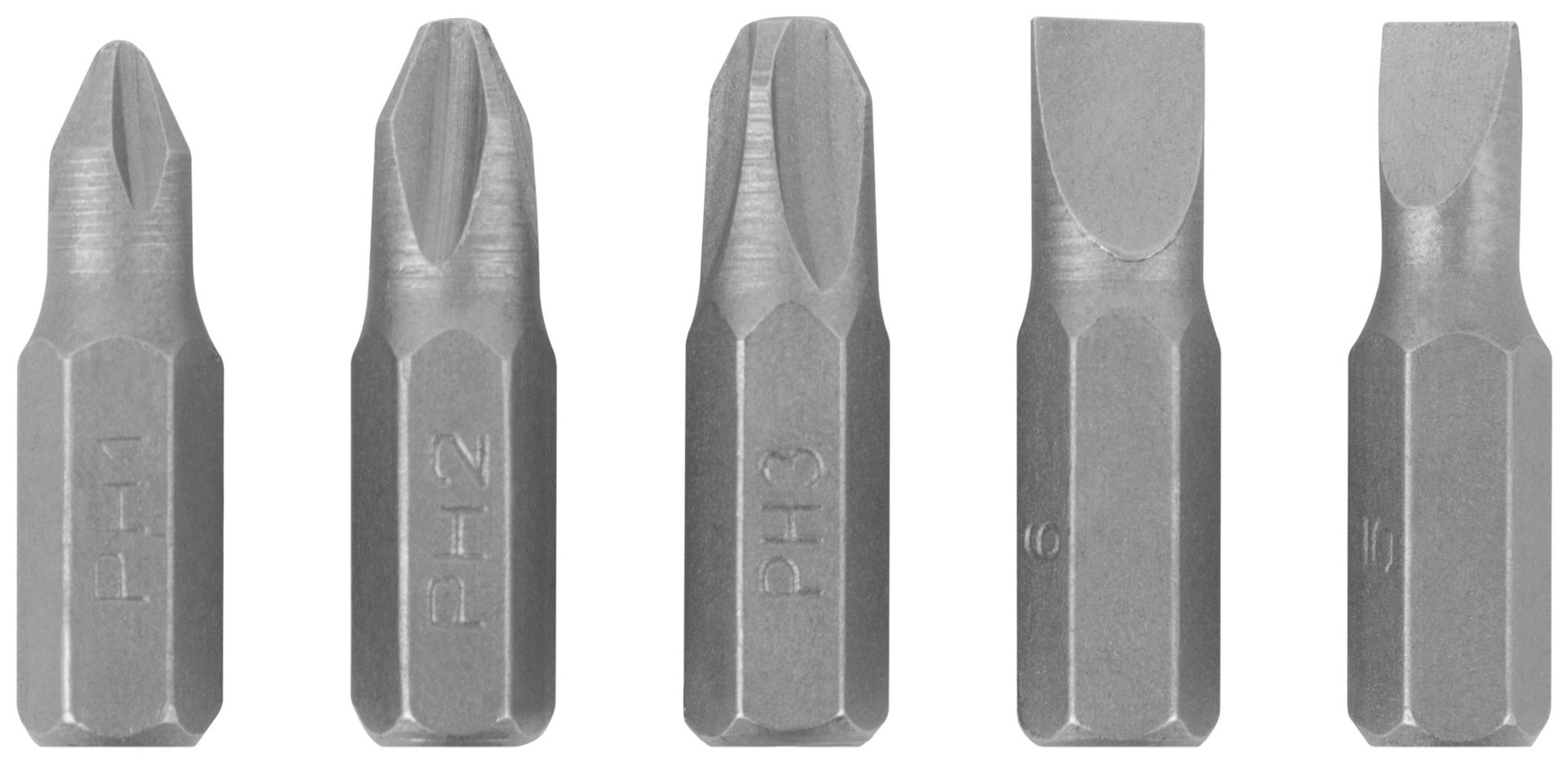 Отвертка 5 CrV бит, черная усиленная ручка с антискользящей накладкой (56245)