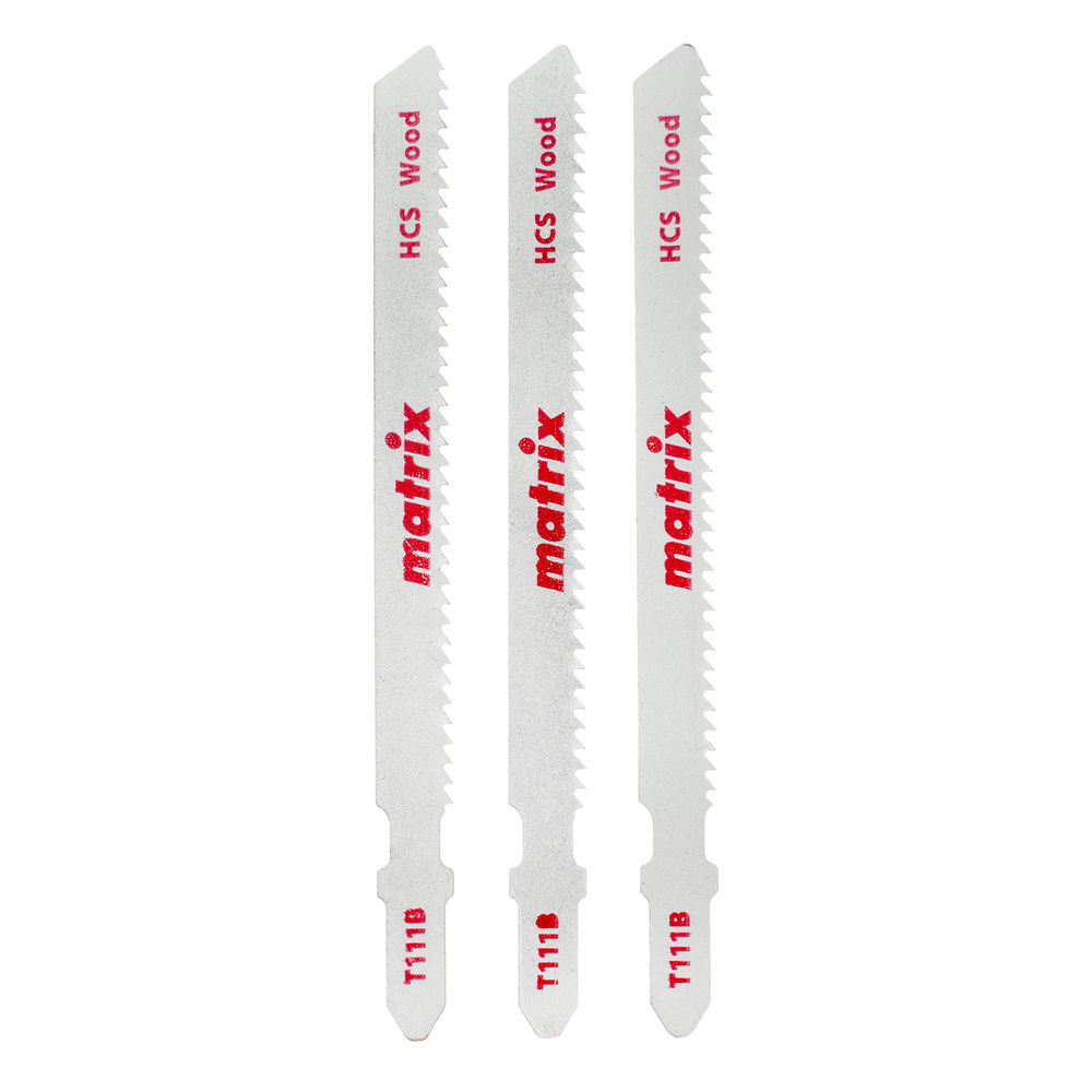 Полотна для электролобзика по дереву, 3 шт, T111B, 75 x 2 мм, HCS Matrix
