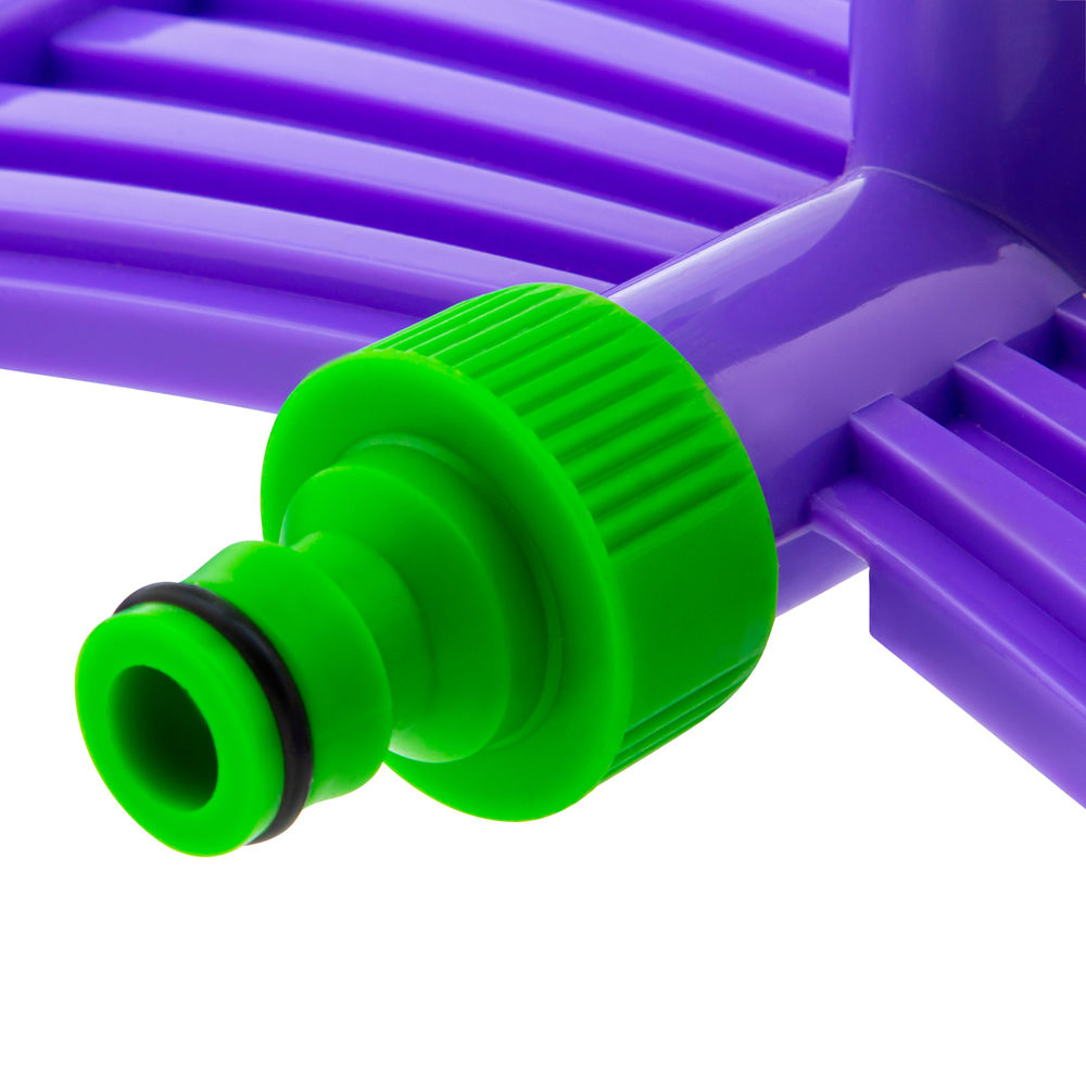 Разбрызгиватель, АБС-пластик, вращающий с тремя лопостями, штуц D 3/4, с подставкой, площадь полива до 180 кв. м, дальность полива 15 м Palisad (65409)