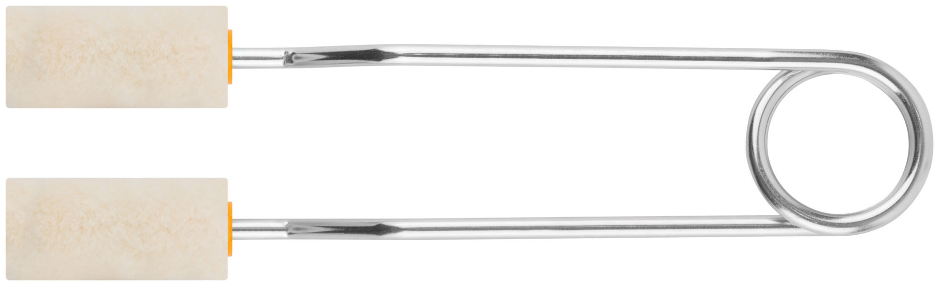 Ролик специальный для решеток, арматур, оград, ядро 15 мм,  100% велюр, ворс 5 мм, ручка двойная 22 см, 50 мм (2 шт.) (30-1265)