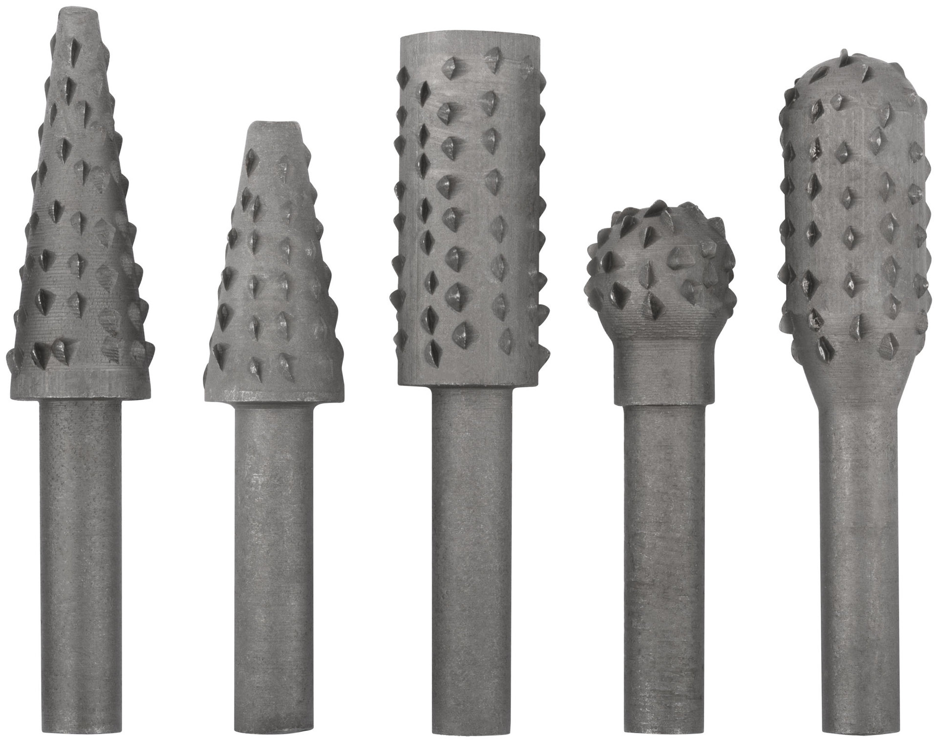 Шарошки стальные по дереву, 5 шт. (36455)