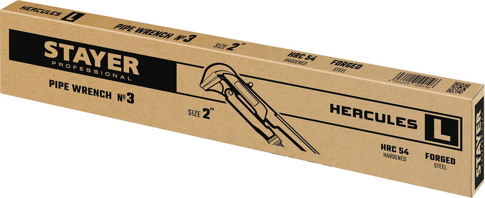 Ключ трубный с прямыми губками Hercules-L STAYER №3, 2, 560 мм 27331-3  