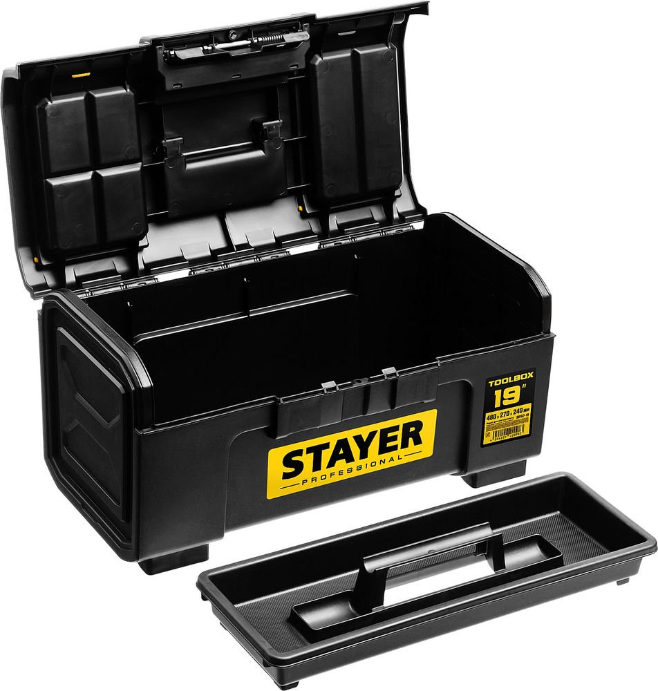 Ящик пластиковый для инструментов 480 х 270 х 240 TOOLBOX-19 Professional STAYER 38167-19