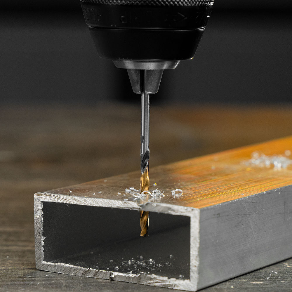 Сверло спиральное по металлу 3,2 x 65мм, Р6М5, Golden Tip, многогранная заточка, 2шт. Denzel (718269)