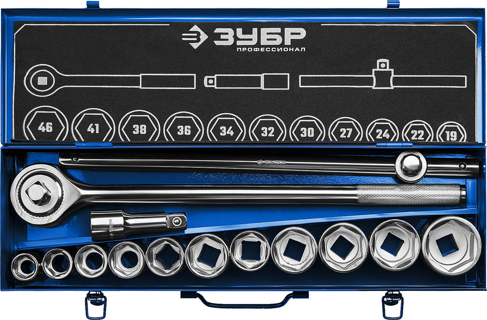 Набор инструмента для крупногабаритной техники 14 предм. 3/4 Профессионал ЗУБР НКТ-14 27660-H14