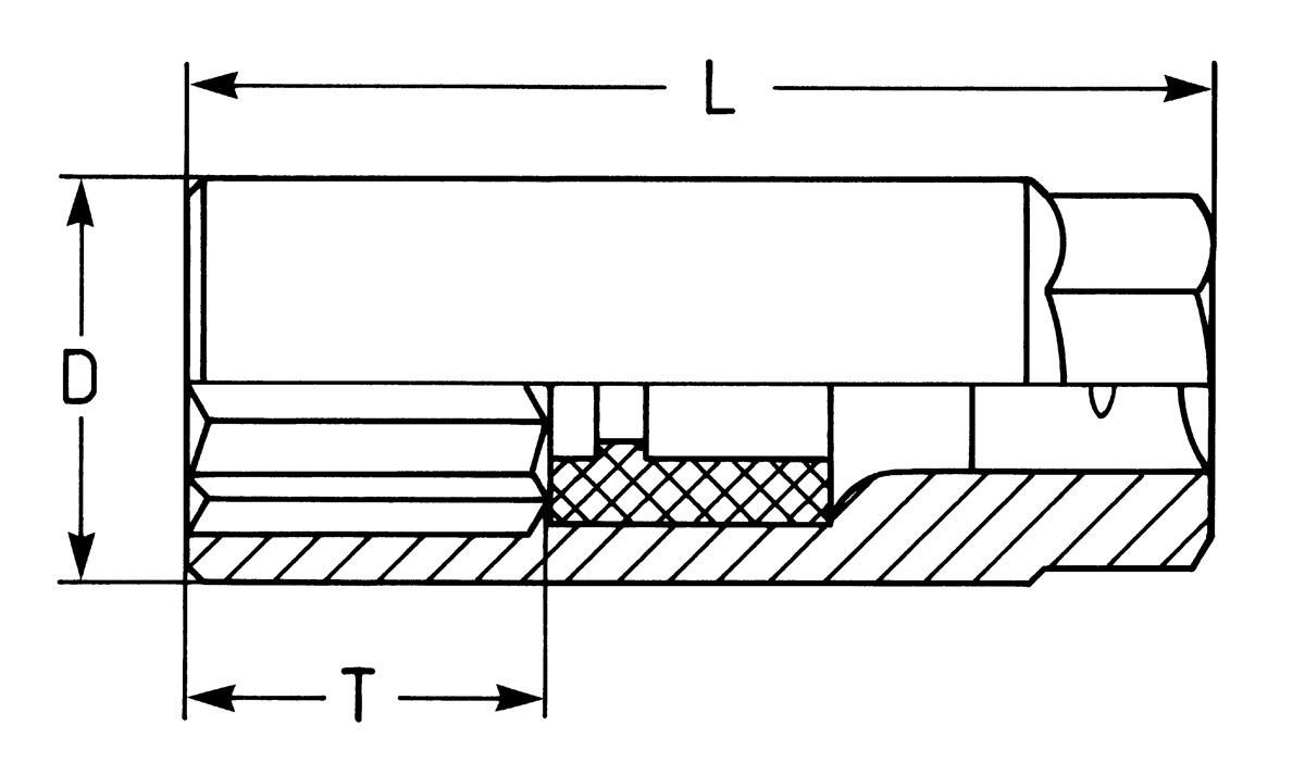 50840-19-1 Головка торцевая свечная 3/8, 20.8 мм (13/16 AF) x 70 мм (HE-50840190183)