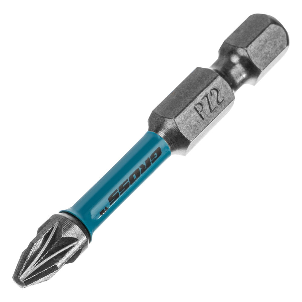 Бита торсионная PZ2 x 50 мм, для ударных шуруповертов, 2 шт. Gross (11488)