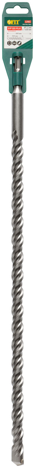 Бур по бетону SDS PLUS с двойной резьбой 22х600 мм (32981)