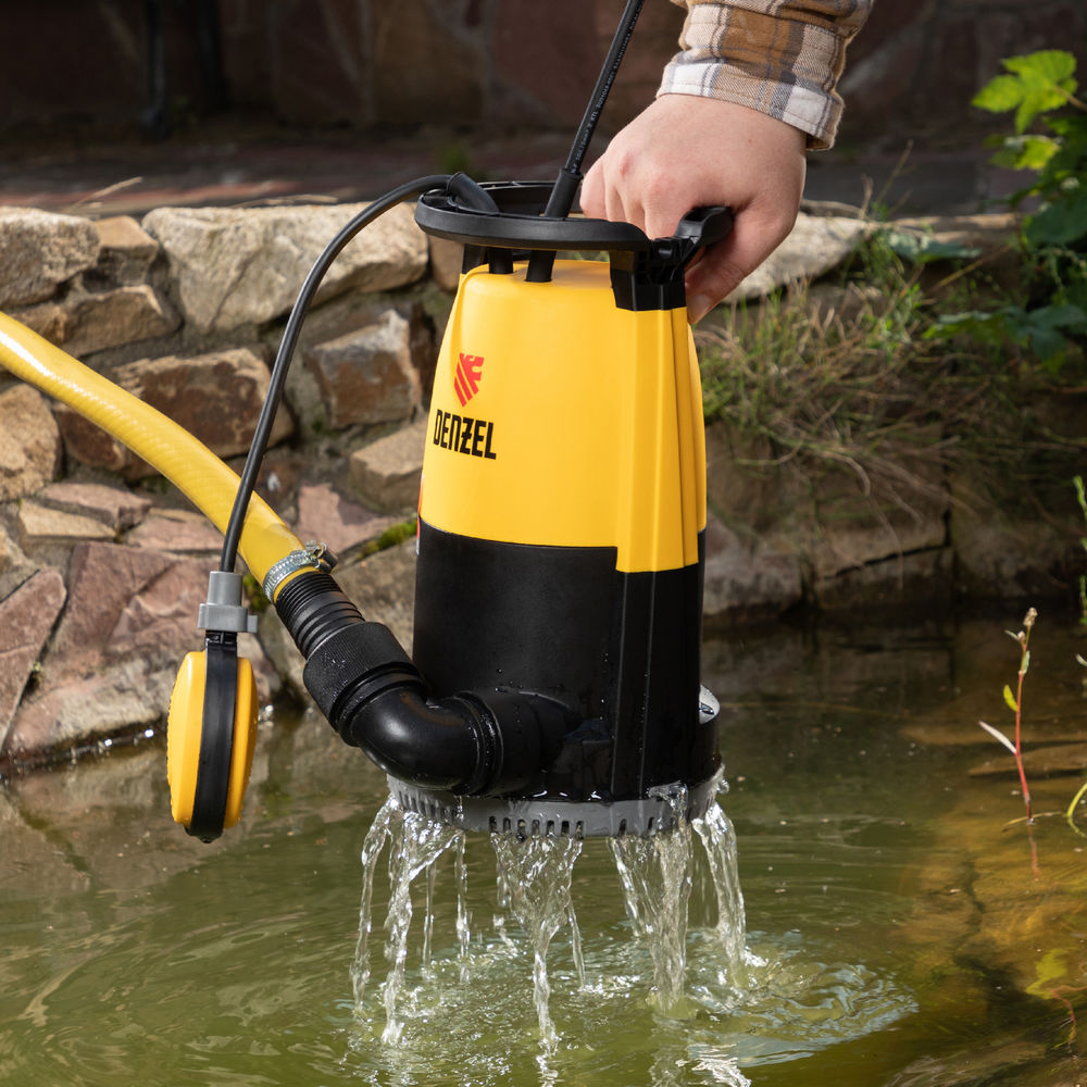 Дренажный насос для чистой и грязной воды DP-600S, 600 Вт, напор 7 м, 13000 л/ч Denzel (97268)