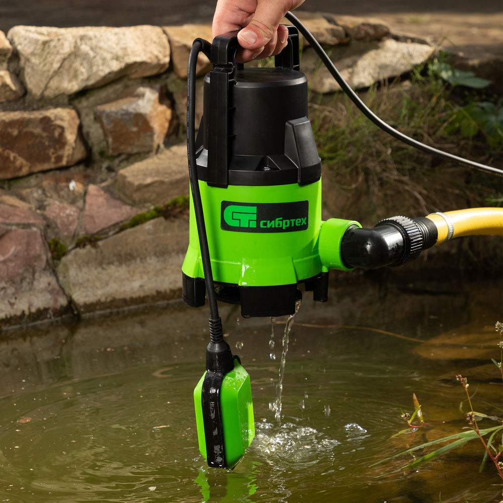 Дренажный насос для грязной воды СДН650-35, 650 Вт, напор 8 м, 11000 л/ч Сибртех (97264)