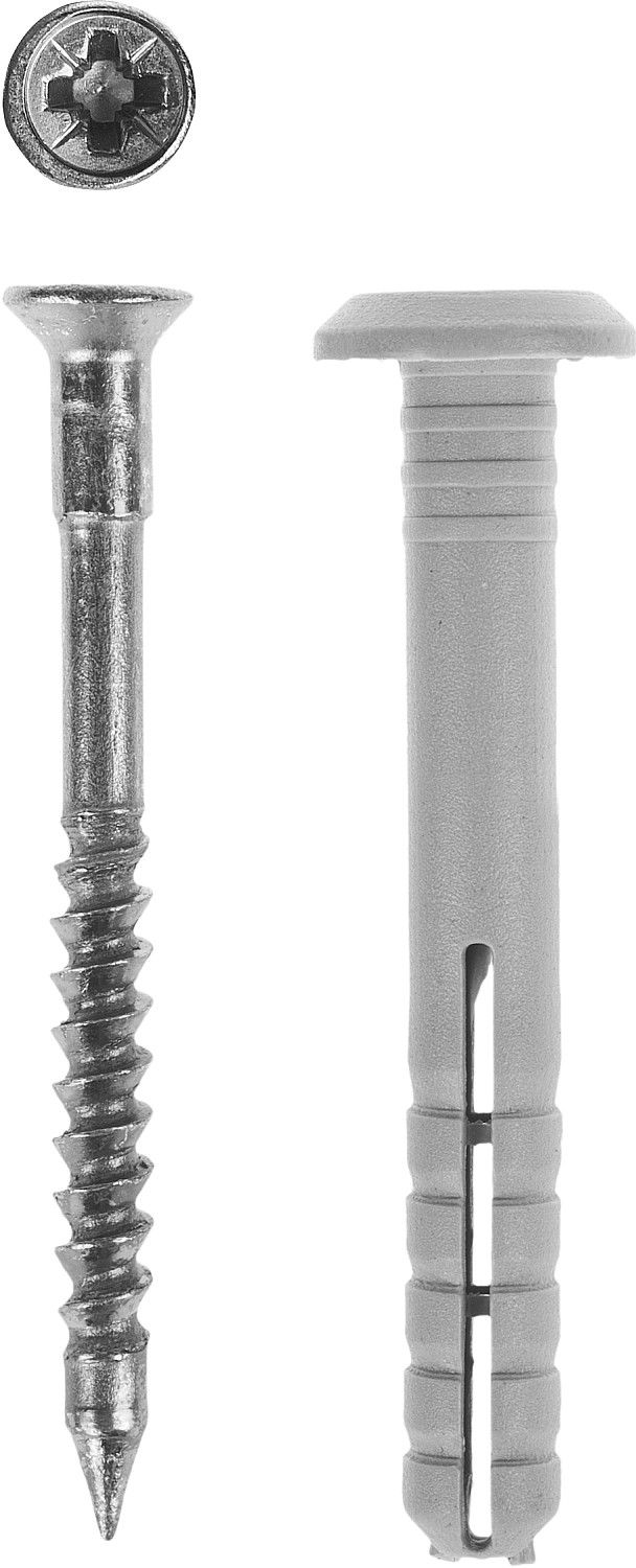 Дюбель-гвоздь 6 х 40 мм, грибовидный бортик, 100 шт ЗУБР 4-301355-06-040