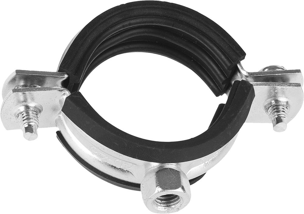 Хомут трубный с гайкой 3 90шт оцинкованный ЗУБР 37850-83-95-90