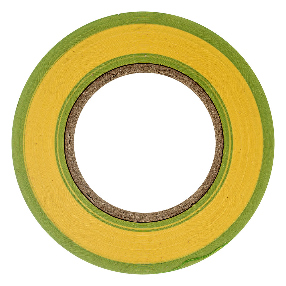 Изолента ПВХ, 19 мм х 20 м, желто-зеленая, 150 мкм Matrix (88783)