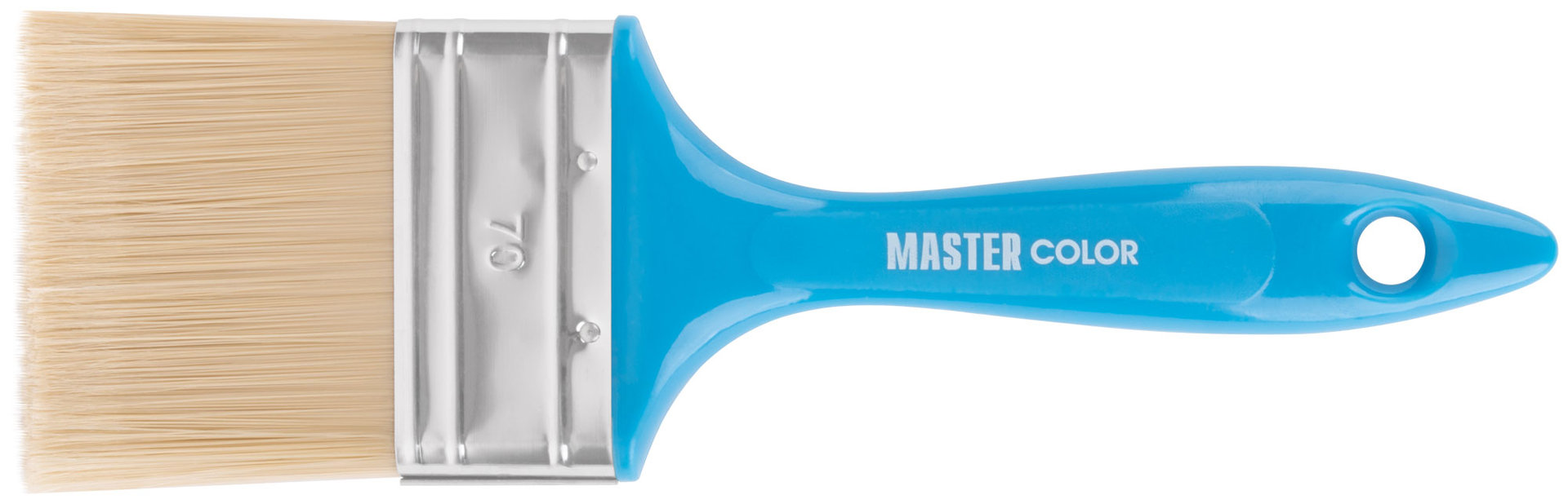 Кисть флейцевая, толщ. 16 мм, ПЭТ-щетина, нерж. обжим, пласт. ручка, ширина 70 мм (30-0204)