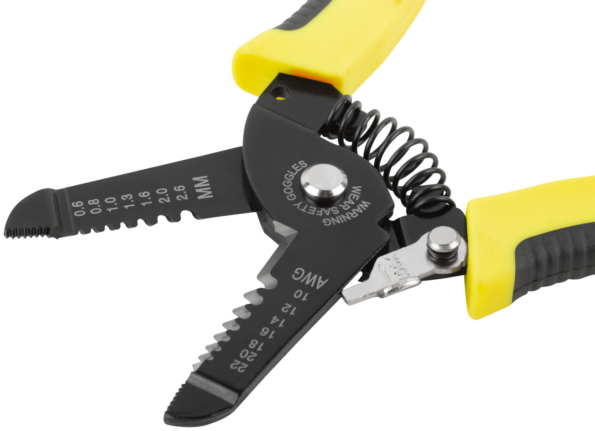 Клещи для снятия изоляции, диаметр проводов 0,6-2,6 мм, Профи, прорезиненная ручка 175 мм (60021)