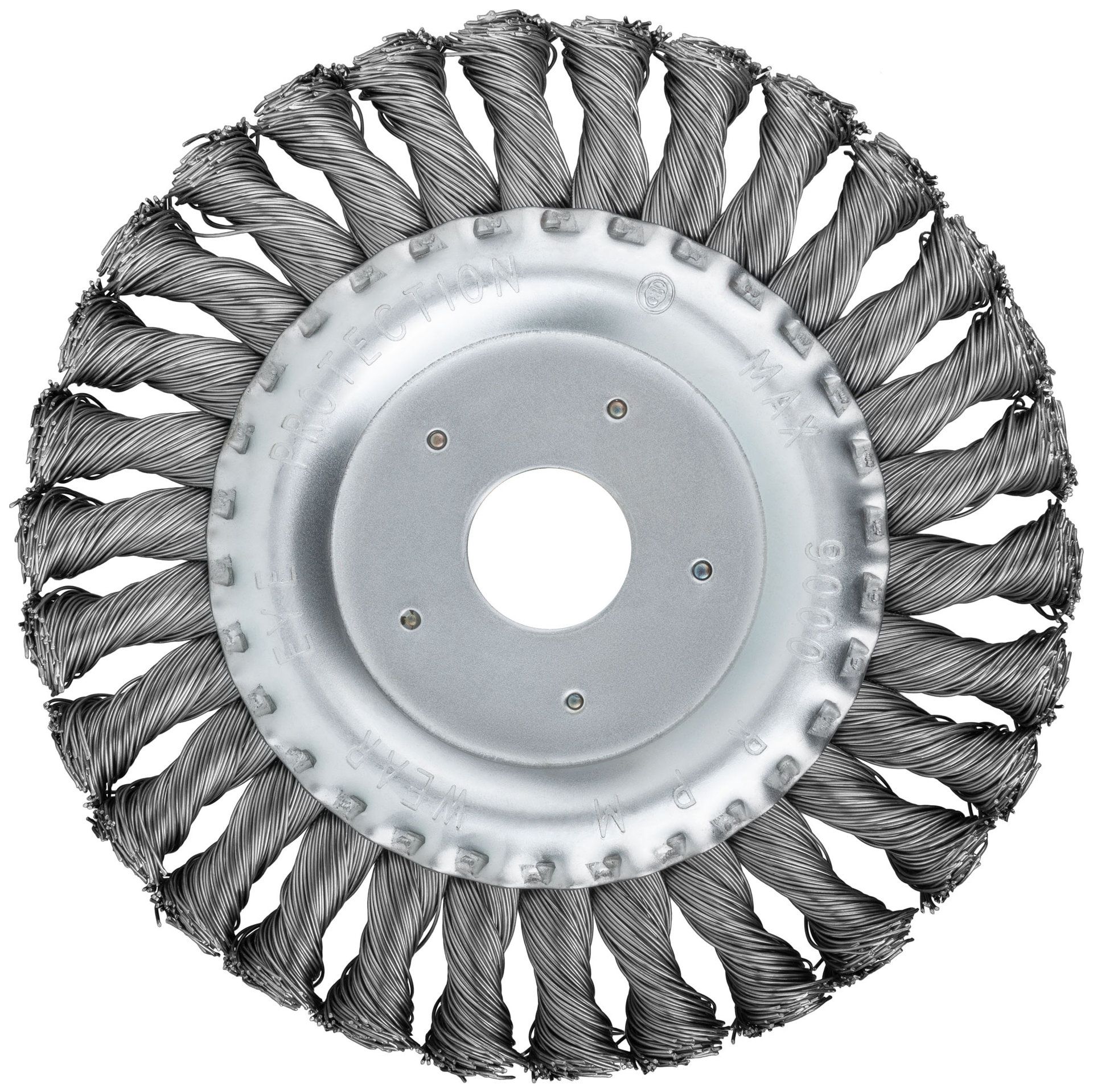 Корщетка-колесо, посадочный диаметр 22,2 мм, стальная витая проволока 150 мм (39105)