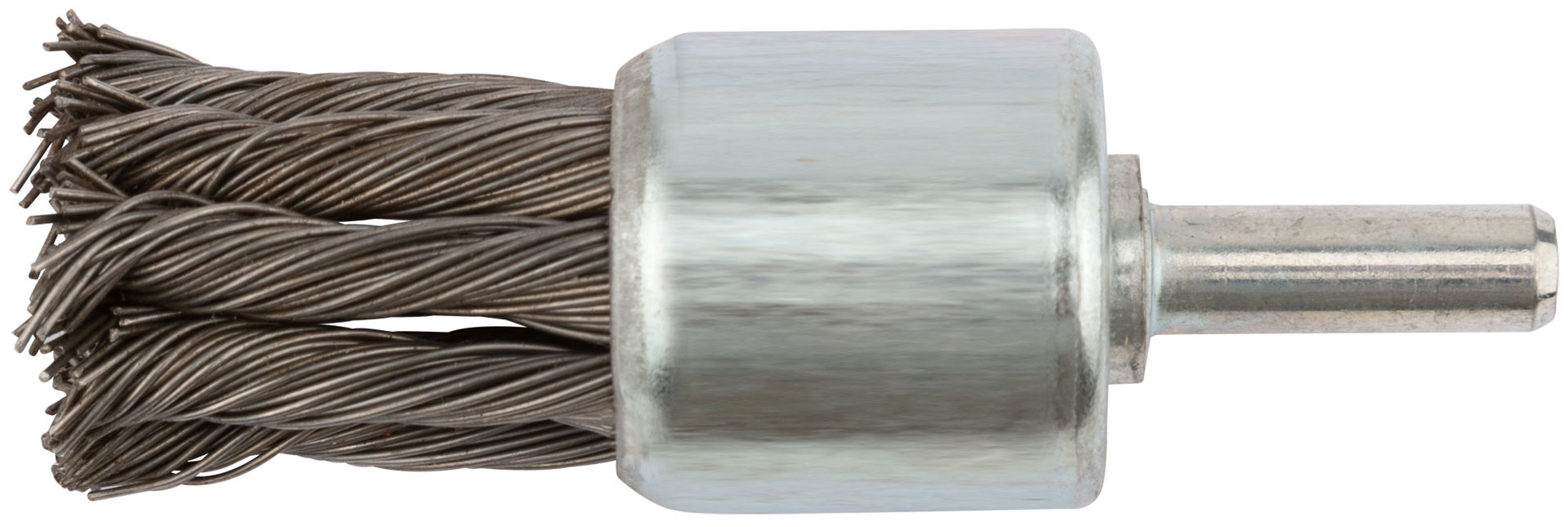 Корщетка-венчик, со штифтом, стальная витая проволока 28 мм (38600)