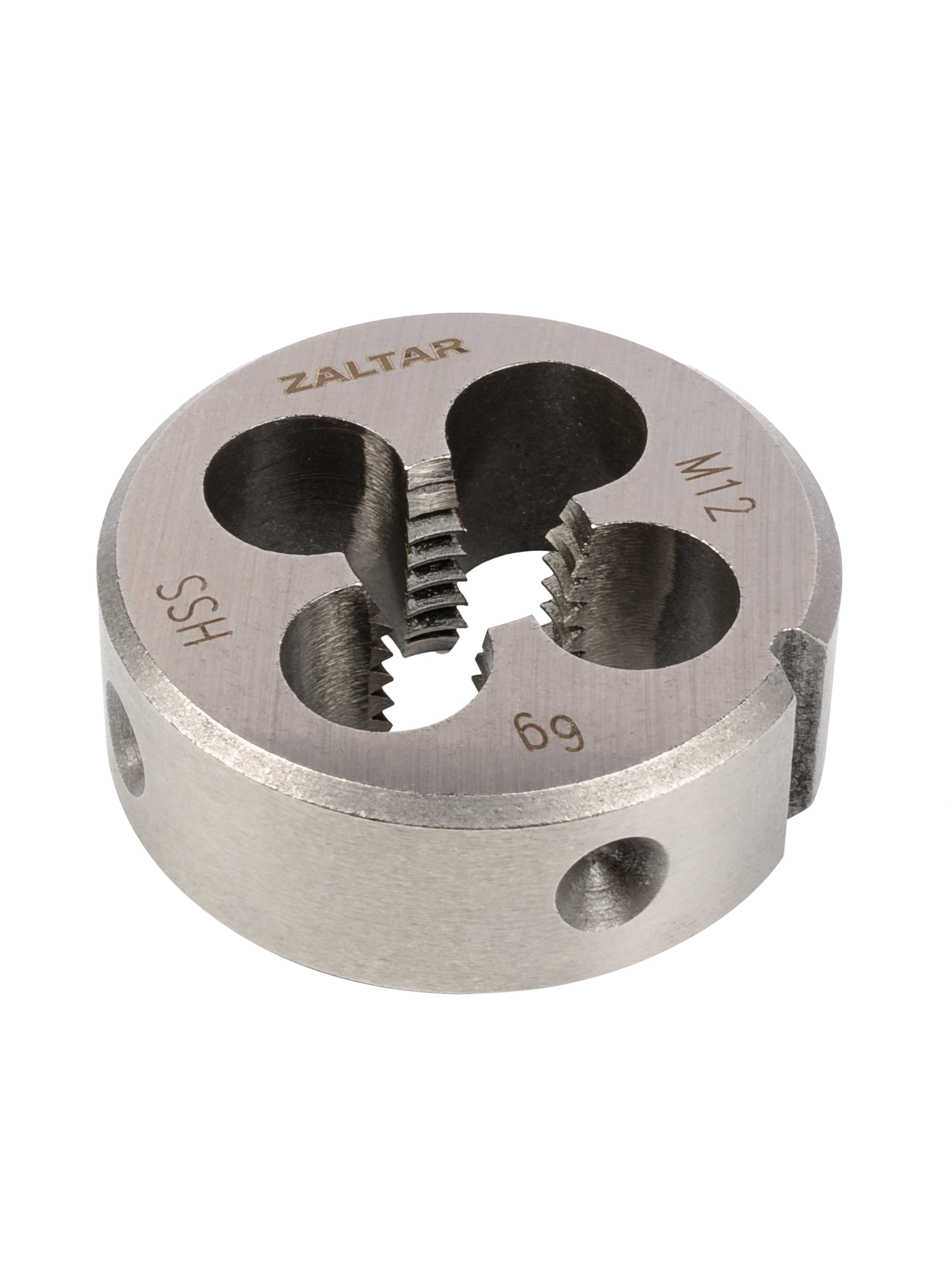 Плашка круглая резьбонарезная HSS, DIN 223 B (DIN EN 22568), M12 x 1.75, 38 x 14 (ZA-10407)