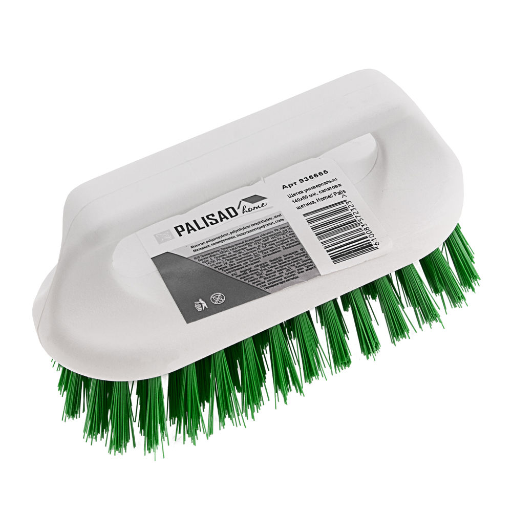 Щетка универсальная, 140 x 60 мм, салатовая щетина, Home Palisad (935665)