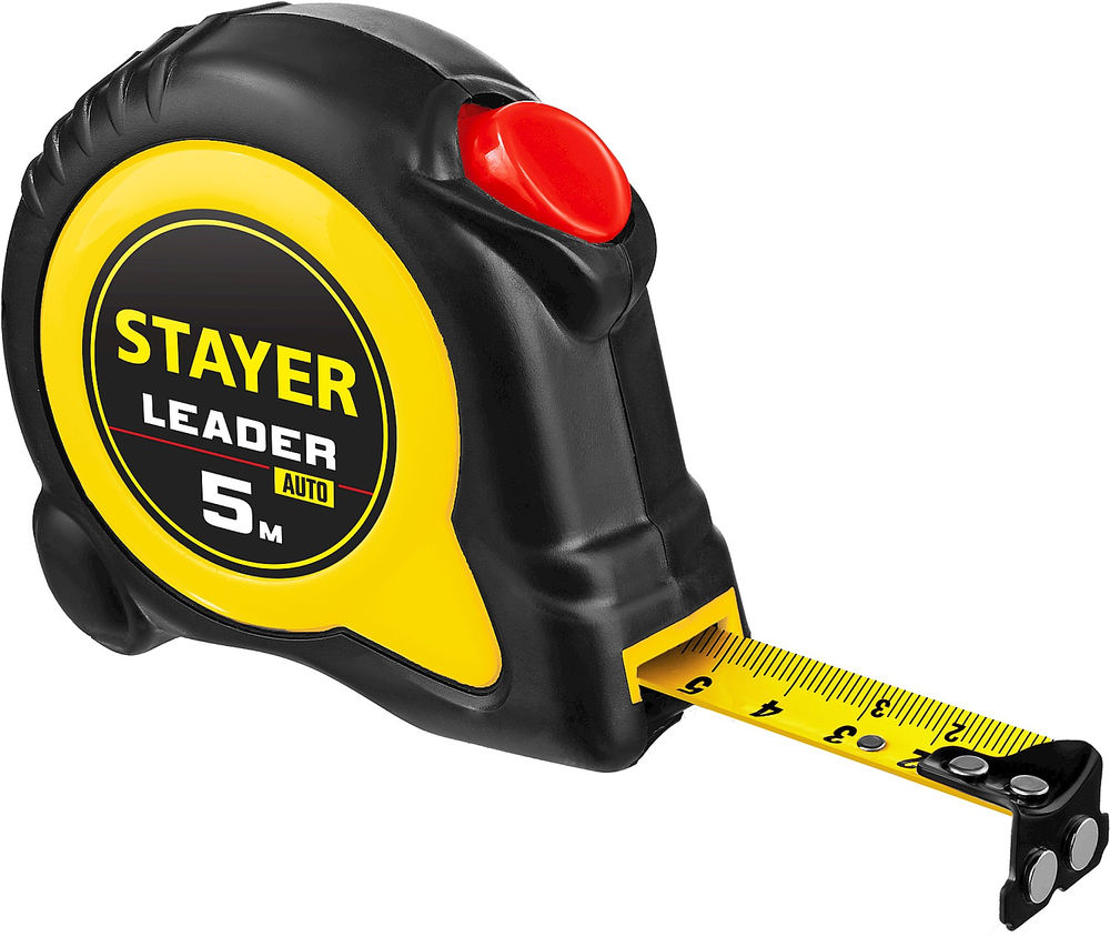 Рулетка с автостопом 5 м х 25 мм Leader Professional STAYER 3402-5