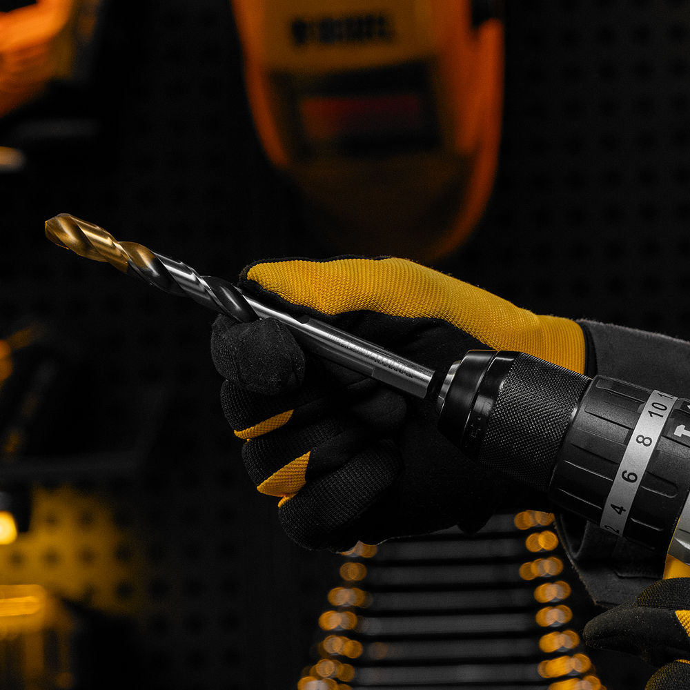 Сверло спиральное по металлу 12 x 151мм, Р6М5, Golden Tip, многогранная заточка Denzel (718287)