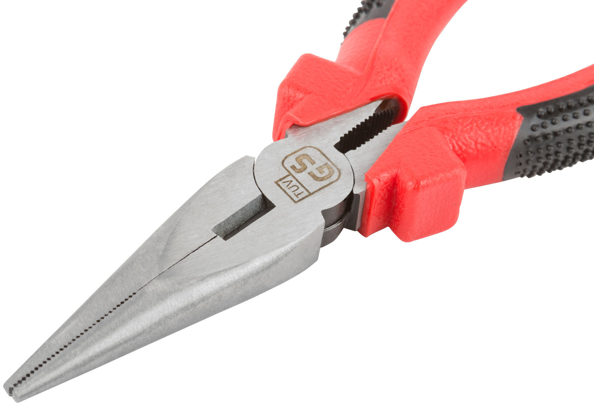 Тонконосы Стандарт, красно-черные пластиковые ручки, полированная сталь 165 мм (48265)