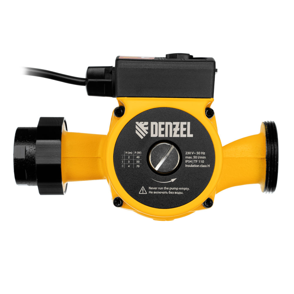 Циркуляционный насос CP32-4, напор 4 м, 50 л/мин, 1 м кабель, монт. длина 180 мм Denzel (99413)