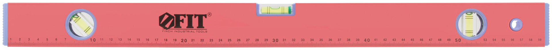 Уровень Стандарт, 3 глазка, красный корпус, фрезерованная рабочая грань, шкала 600 мм (18056)