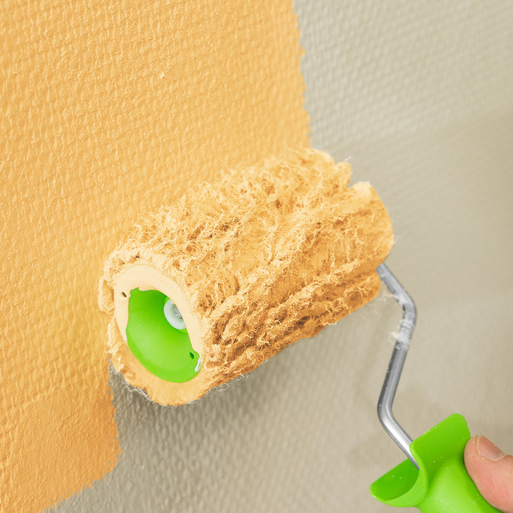 Валик с натуральным мехом, с ручкой, 100 мм, ворс 12 мм, D 48 мм, D ручки 6 мм, Сибртех (80121)