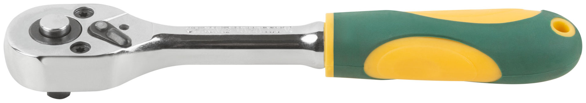 Вороток (трещотка) CrV механизм, пластиковая прорезиненная ручка 1/4, 24 зубца