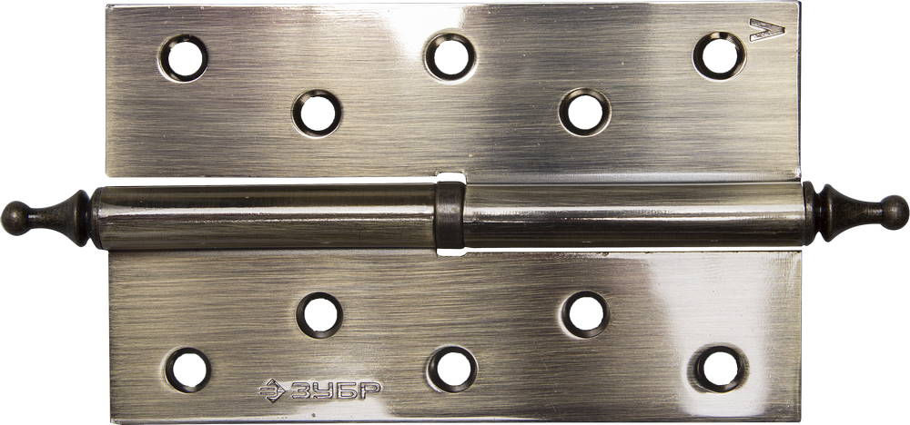 Петля карточная разъёмная левая 125?75?2.5 мм цвет старая латунь AB 2 шт ЗУБР 37605-125-5L