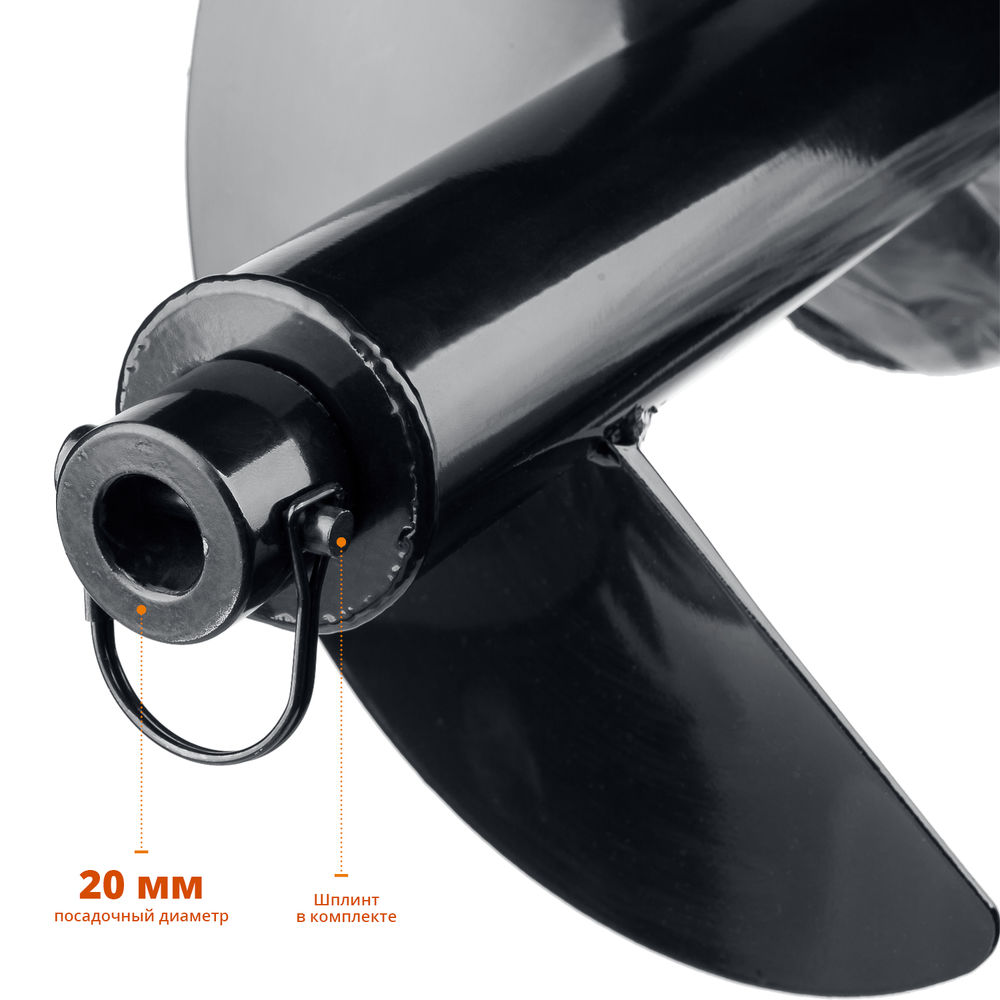 Шнек для мотобуров d 300 мм грунт ЗУБР 7051-30