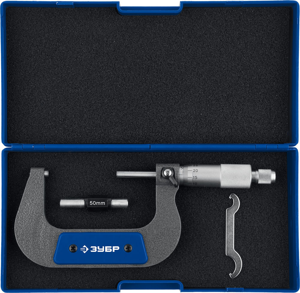Микрометр механический гладкий МК 75, 50 - 75 мм ЗУБР Профессионал 34480-75_z02