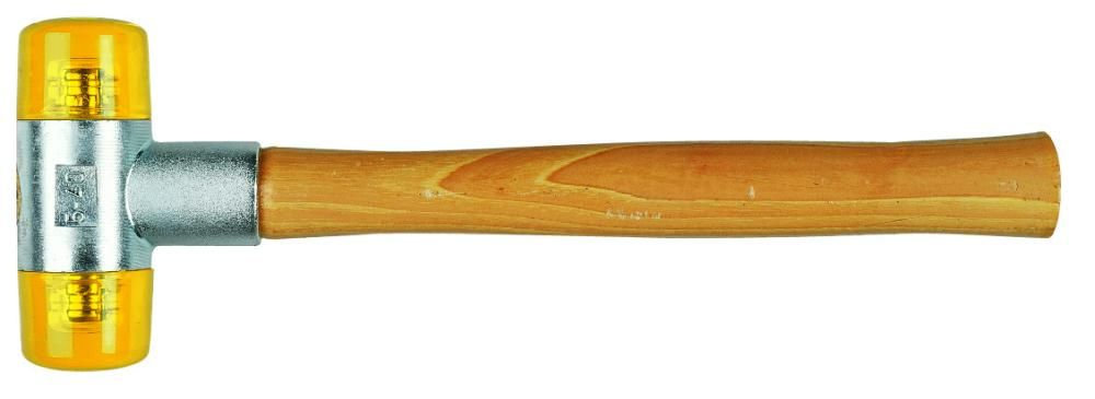 100 Киянка со сменными бойками из пластика Cellidor #1, O 23 мм, длина 250 мм, боёк мягкий (WE-000005)