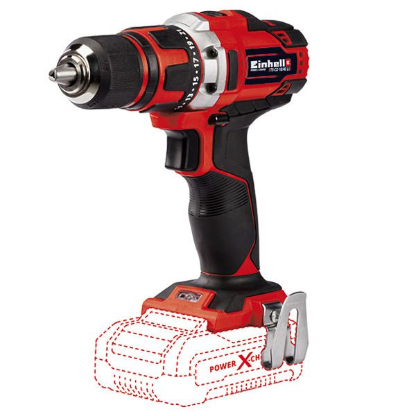 Дрель аккумуляторная Einhell PXC TE-CD 18/40 Li, 18В,40Нм,400/1500/мин,патрон13мм,LED,без АКК и ЗУ (4513925)
