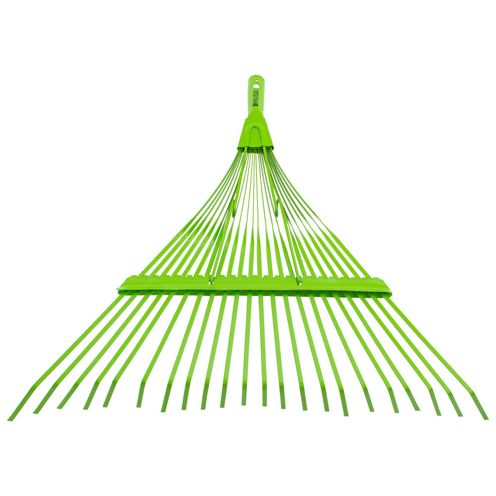 Грабли веерные стальные, 565 мм, 22 плоских зуба, эмалированные, усиленные, без черенка, Palisad (617015)