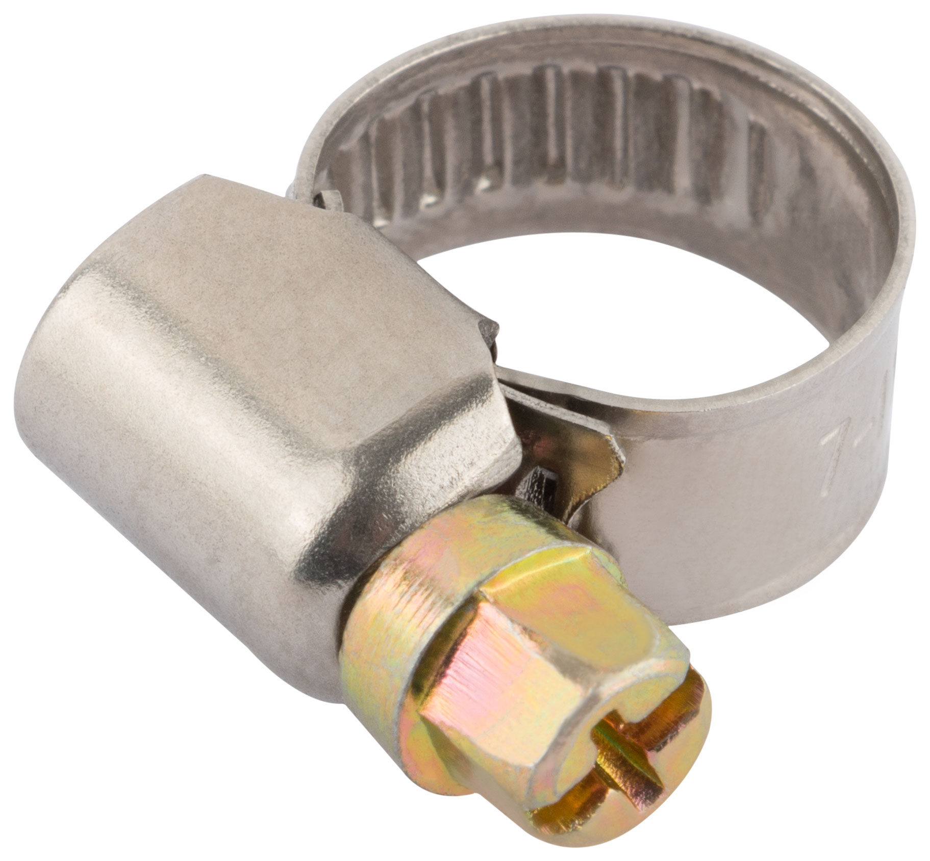 Хомут обжимной (нержавеющая сталь со сваркой) 7-11 мм (64270)