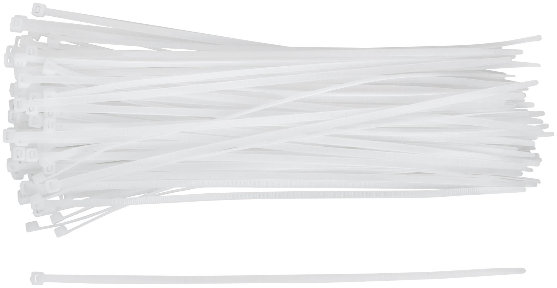 Хомуты нейлоновые для проводов, белые 100 шт., 4,8х300 мм (60256М)