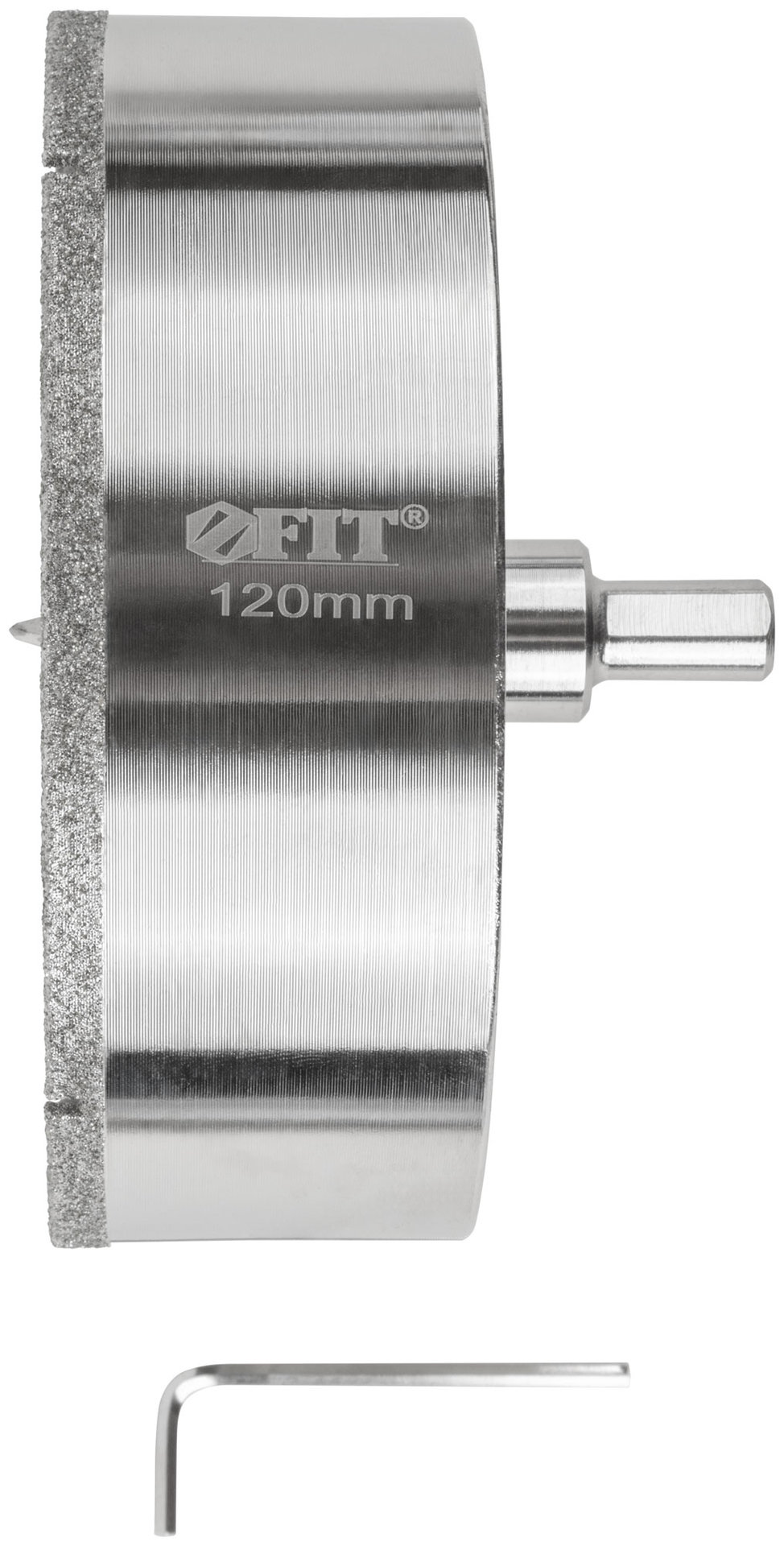 Коронка кольцевая по керамограниту, камню и кафелю алмазная с центровочным сверлом 120х70 мм (16232)